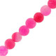 Natural stone beads 6mm Agate crackle Pink fuchsia frosted